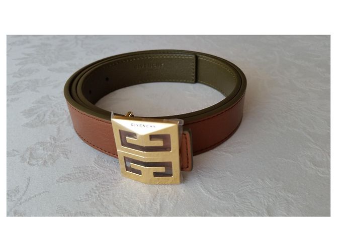 GIVENCHY REVERSIBLE LEATHER BELT. Beige - view 5