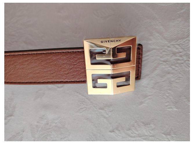 GIVENCHY REVERSIBLE LEATHER BELT. Beige - view 7