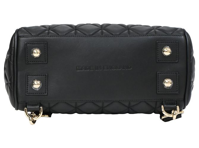 Zaino medio trapuntato Mulberry Cara Delevigne in pelle nera - vista 10