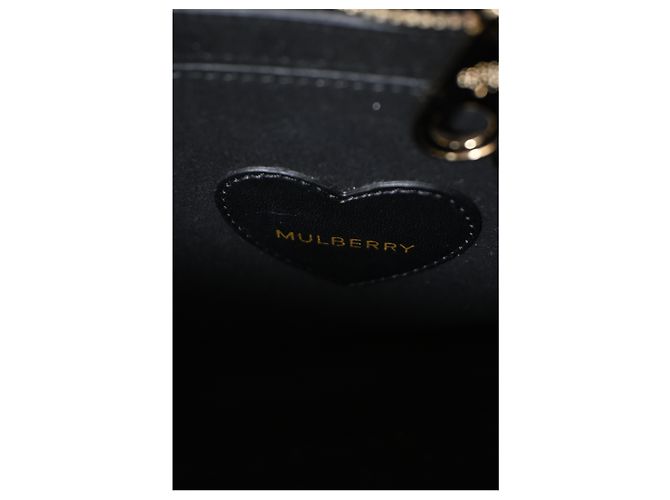 Zaino medio trapuntato Mulberry Cara Delevigne in pelle nera - vista 13