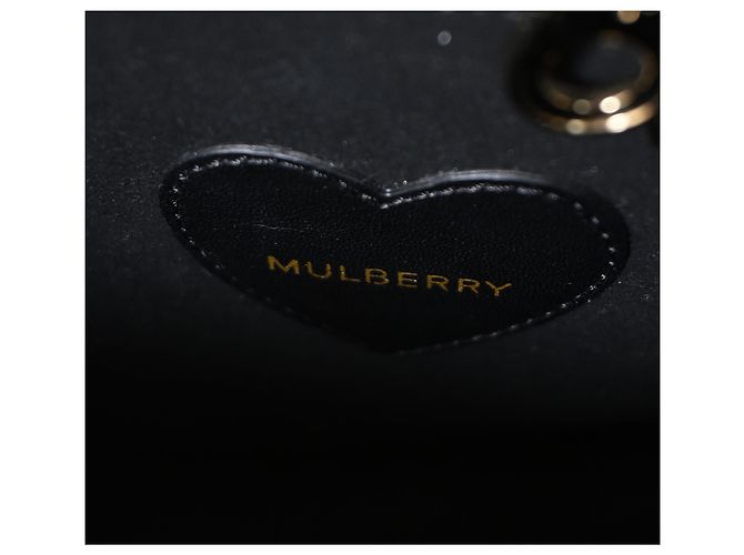 Zaino medio trapuntato Mulberry Cara Delevigne in pelle nera - vista 14
