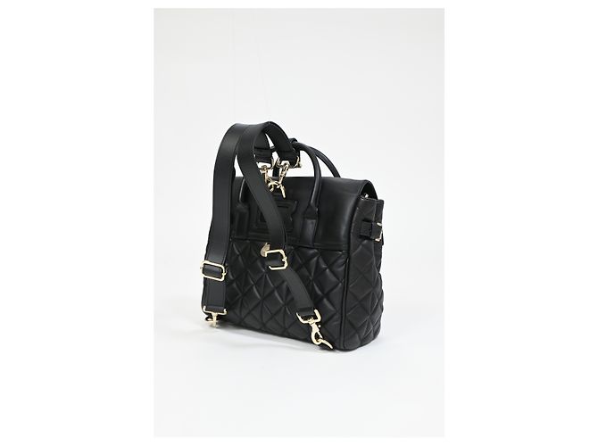 Zaino medio trapuntato Mulberry Cara Delevigne in pelle nera - vista 20