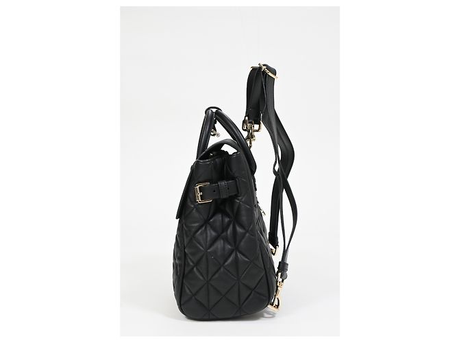 Zaino medio trapuntato Mulberry Cara Delevigne in pelle nera - vista 4