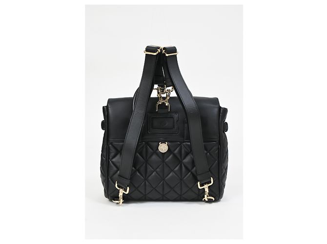 Zaino medio trapuntato Mulberry Cara Delevigne in pelle nera - vista 5