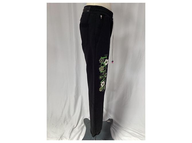 Schwarze Baumwoll-Sweatpants mit gesticktem Amiri-Logo - Ansicht 2