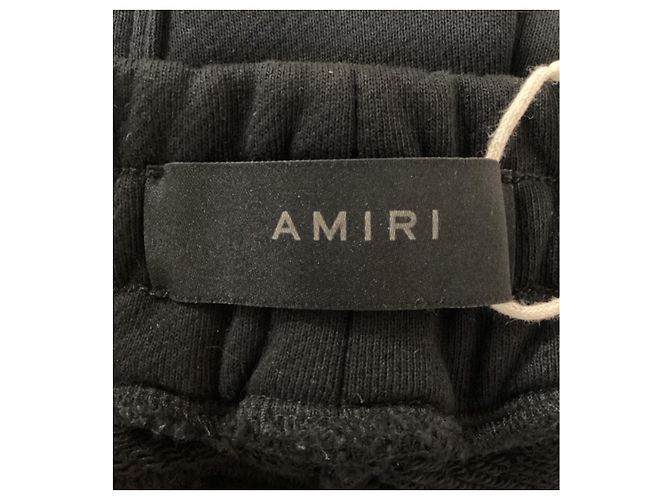 Schwarze Baumwoll-Sweatpants mit gesticktem Amiri-Logo - Ansicht 4