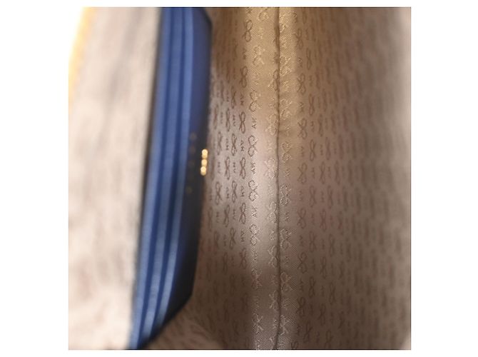 Pochette in cotone blu con logo impresso Anya Hindmarch - vista 9