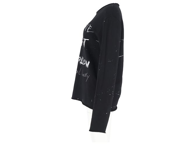 T-shirt a maniche lunghe con stampa grafica Balmain in cotone nero - vista 5