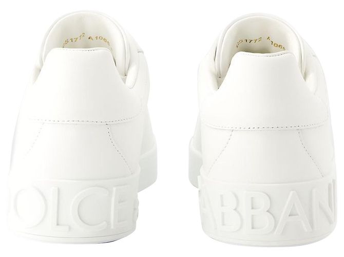 Dolce & Gabbana Portofino Sneakers - Dolce&Gabbana - Leder - Weiß - Ansicht 2