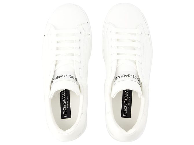 Dolce & Gabbana Portofino Sneakers - Dolce&Gabbana - Leder - Weiß - Ansicht 3