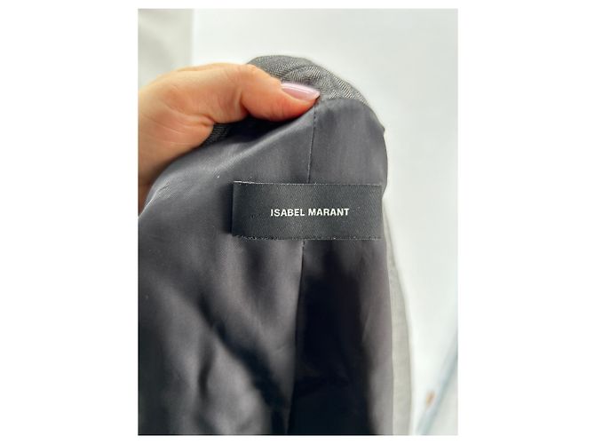 ISABEL MARANT Jacken T.FR 34 Wolle Grau - Ansicht 5