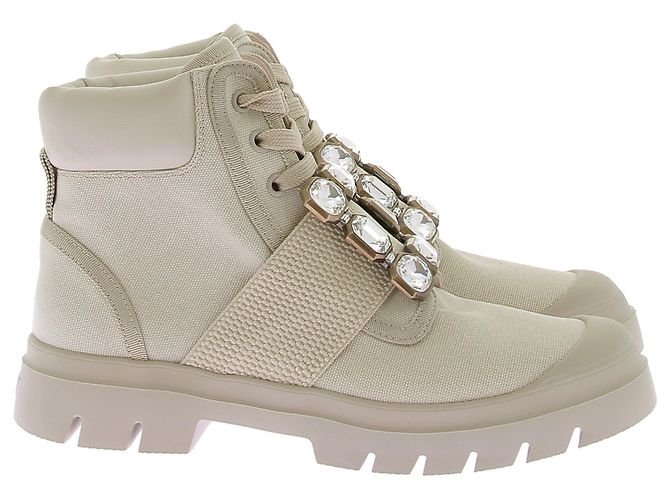 ROGER VIVIER Stivaletti T.EU 37 Tessuto Beige - vista 2