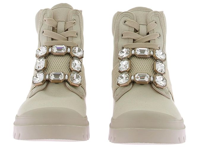 ROGER VIVIER Stivaletti T.EU 37 Tessuto Beige - vista 4