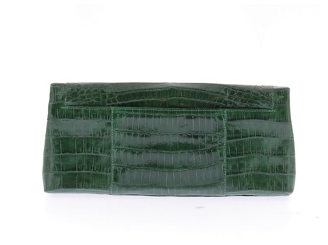 Borse a mano NANCY GONZALEZ T. Pelli esotiche Verde - vista 2