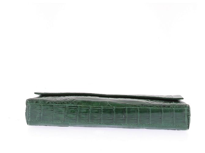 Borse a mano NANCY GONZALEZ T. Pelli esotiche Verde - vista 5