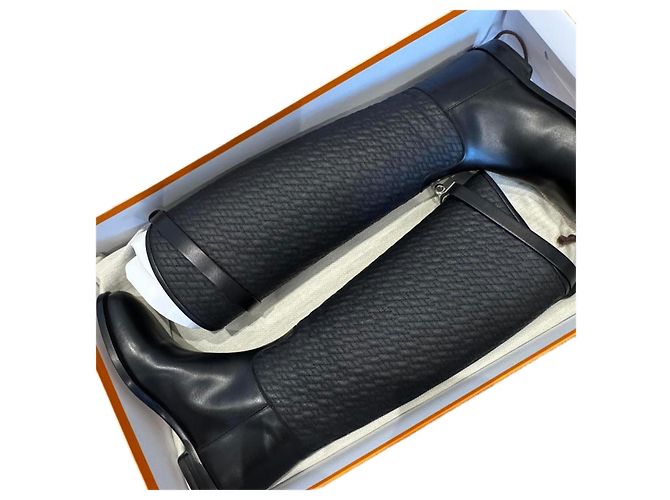Hermès HERMES Stiefel T.EU 37 Leder Schwarz - Ansicht 2