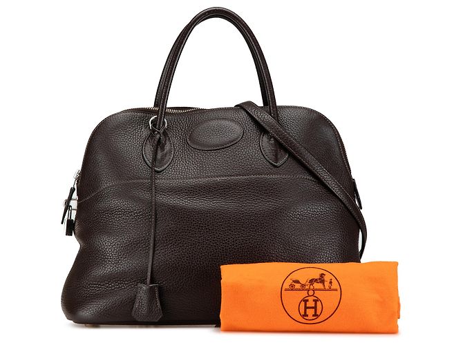 Hermès Marrone Clemence Bolide 35 Marrone scuro - vista 14
