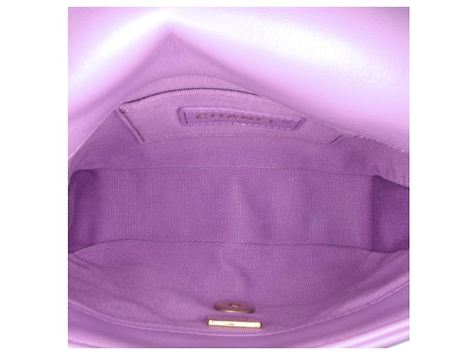 Chanel Mini Borsa in Pelle di Agnello Viola con Catena Candy Porpora - vista 4