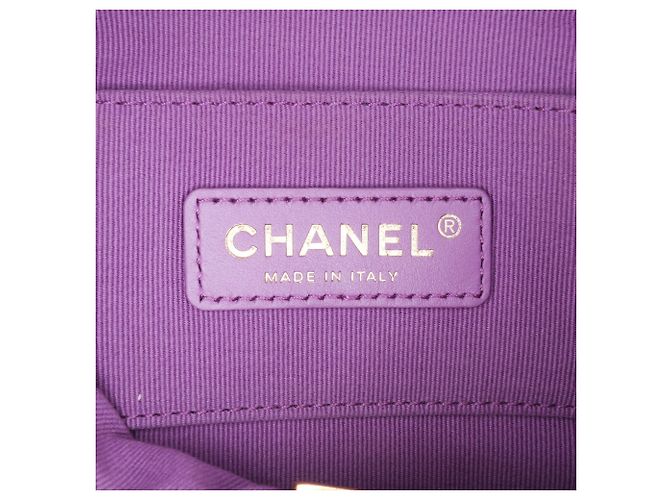 Chanel Mini Borsa in Pelle di Agnello Viola con Catena Candy Porpora - vista 5