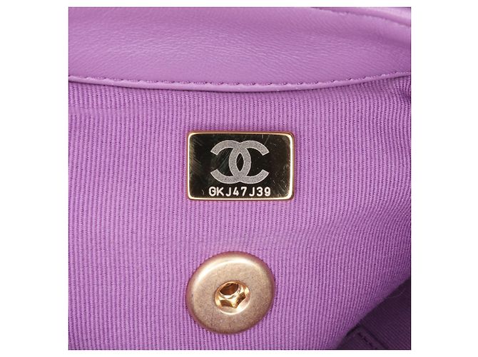 Chanel Mini Borsa in Pelle di Agnello Viola con Catena Candy Porpora - vista 6