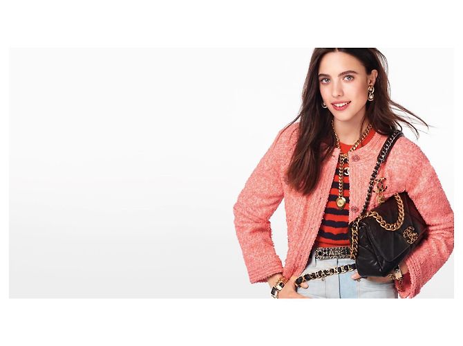 Conjunto excepcional de tweed da Chanel com jaqueta e jeans 38 FR Rosa - vista 14