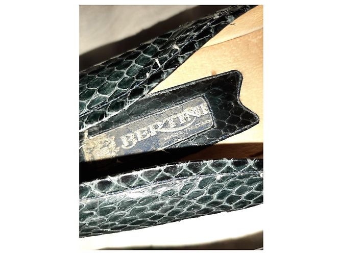 Autre Marque Bertini Python Loafers Blue Size 38 - view 3