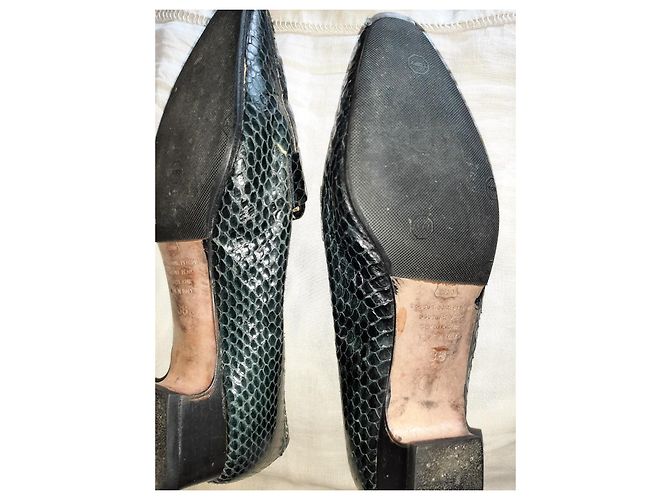 Autre Marque Bertini Python Loafers Blue Size 38 - view 4