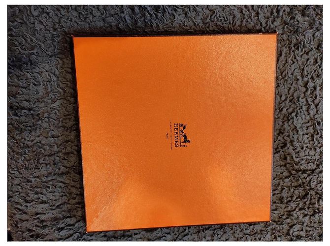 Hermès Foulard in seta Hermes Vintage Cannes Et Pommeaux - Cane Marrone Nero - vista 8