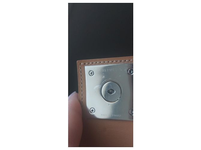 Bracciale Hermès Kelly Dog Blu in Pelle di Agnello M - vista 5