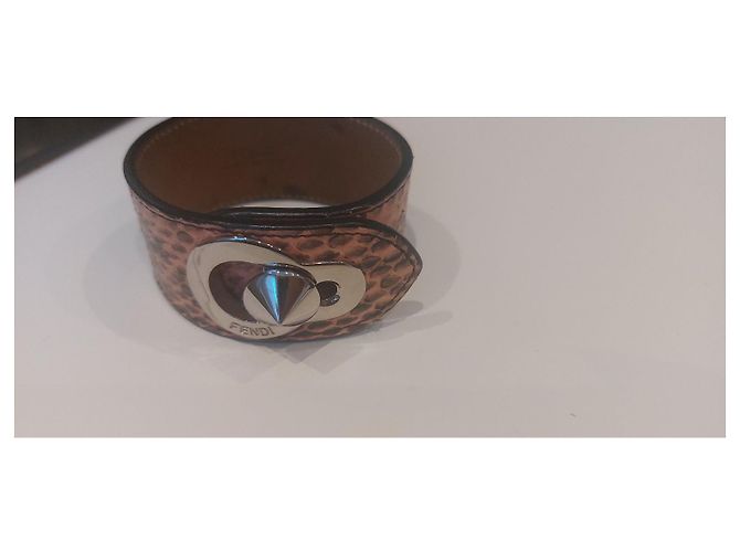 Fendi Armband Rosa aus Exotischem Schlangleder Pink - Ansicht 4