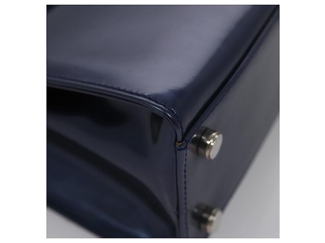 Borsa a mano Salvatore Ferragamo Smalto 2 vie Blu Auth BD197 - vista 15