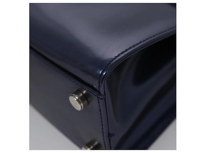 Borsa a mano Salvatore Ferragamo Smalto 2 vie Blu Auth BD197 - vista 16