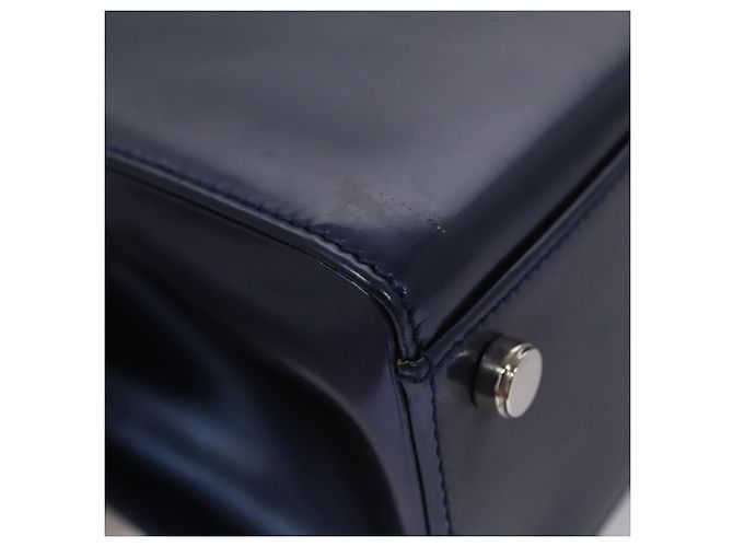 Borsa a mano Salvatore Ferragamo Smalto 2 vie Blu Auth BD197 - vista 17