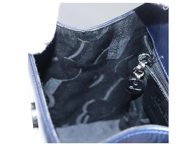 Borsa a mano Salvatore Ferragamo Smalto 2 vie Blu Auth BD197 - vista 23