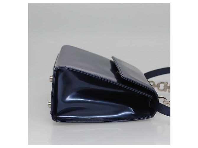 Borsa a mano Salvatore Ferragamo Smalto 2 vie Blu Auth BD197 - vista 3