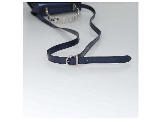 Borsa a mano Salvatore Ferragamo Smalto 2 vie Blu Auth BD197 - vista 8