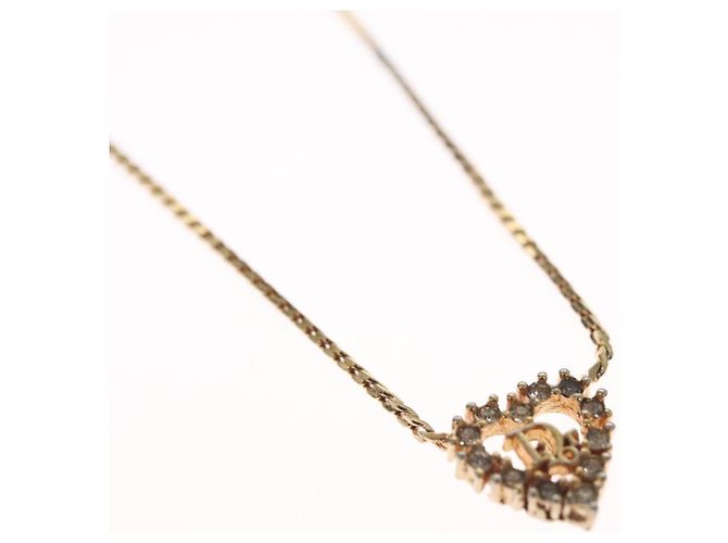 Collana Christian Dior metallo oro Auth 114153 D'oro - vista 3