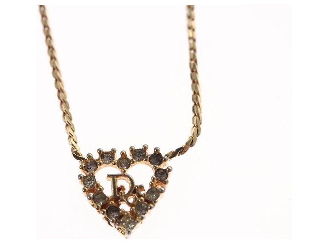 Collana Christian Dior metallo oro Auth 114153 D'oro - vista 9