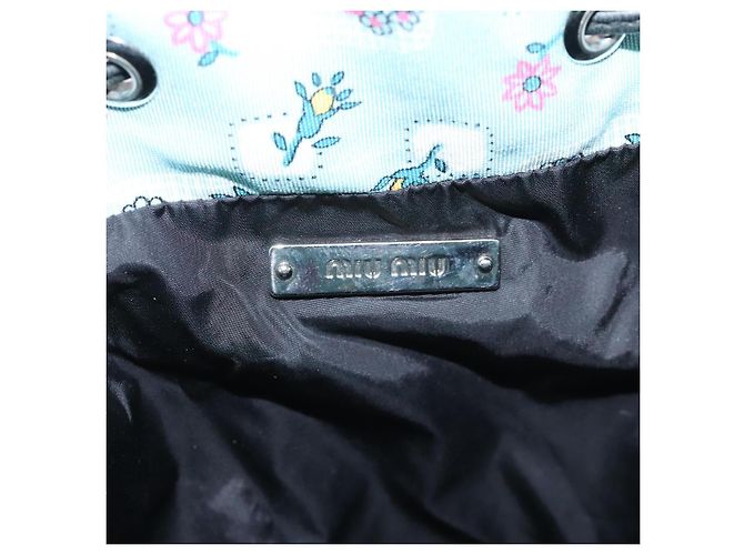 Miu Miu Tasche aus Nylon hellblau silber authentisch 114880 - Ansicht 11