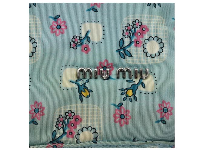 Miu Miu Tasche aus Nylon hellblau silber authentisch 114880 - Ansicht 8