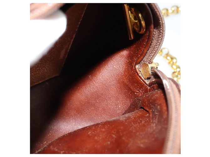 Autre Marque Borsa a spalla con catena Nova Check di Burberrys in pelle PVC marrone beige Auth BA241 - vista 18