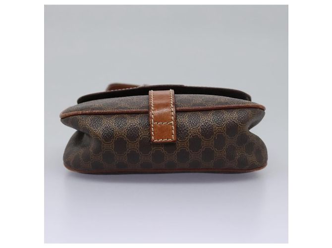 Céline Borsa a spalla in tela Macadam CELINE in pelle PVC marrone Auth BD216 - vista 5