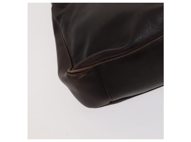 Borsa a mano in pelle GUCCI Bamboo 2 vie marrone oro 001 1705 1638 Auth th5638 D'oro - vista 15
