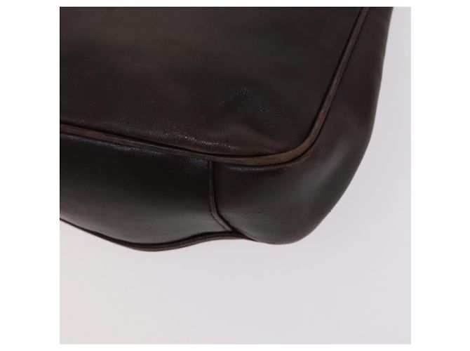 Borsa a mano in pelle GUCCI Bamboo 2 vie marrone oro 001 1705 1638 Auth th5638 D'oro - vista 16