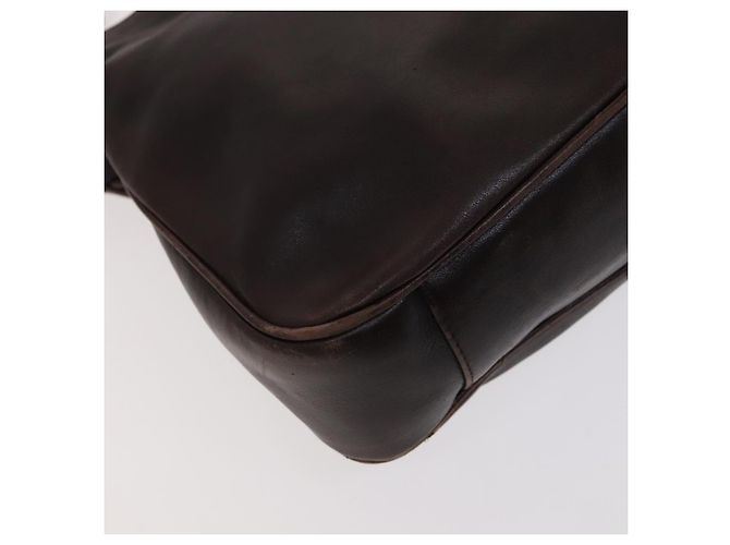 Borsa a mano in pelle GUCCI Bamboo 2 vie marrone oro 001 1705 1638 Auth th5638 D'oro - vista 17