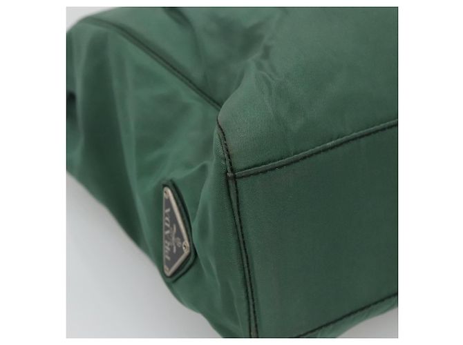 PRADA Borsa a mano in nylon verde Auth th5642 - vista 15
