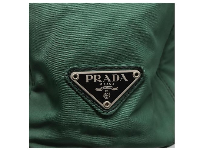 PRADA Borsa a mano in nylon verde Auth th5642 - vista 18