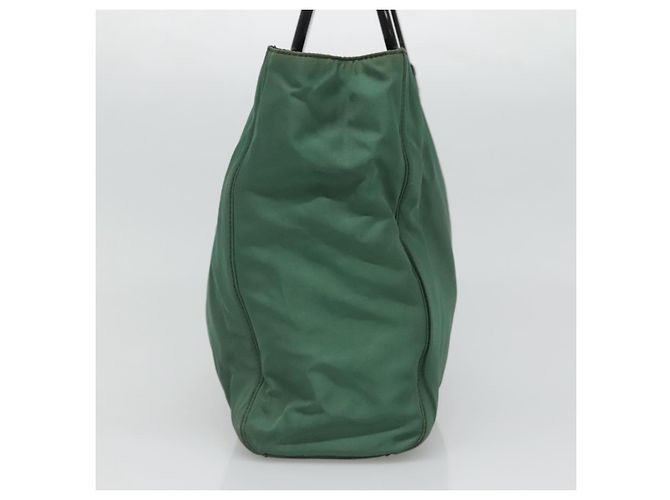 PRADA Borsa a mano in nylon verde Auth th5642 - vista 4