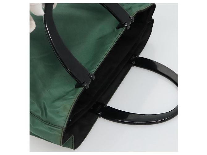 PRADA Borsa a mano in nylon verde Auth th5642 - vista 6