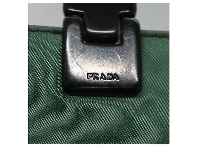 PRADA Borsa a mano in nylon verde Auth th5642 - vista 9